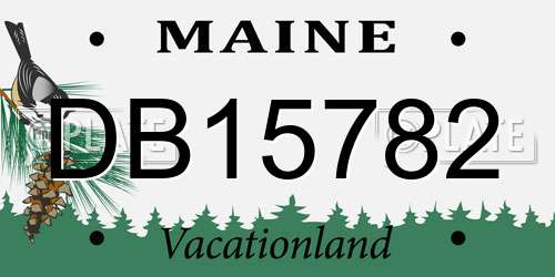 DB15782 Maine License Plate