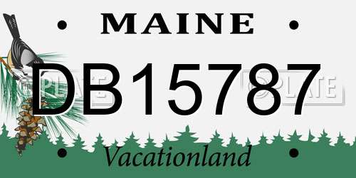 DB15787 Maine License Plate