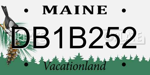 DB1B252 Maine License Plate