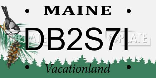 DB2S7I Maine License Plate