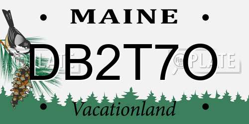 DB2T7O Maine License Plate