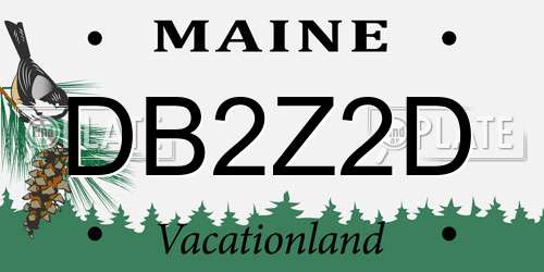 DB2Z2D Maine License Plate