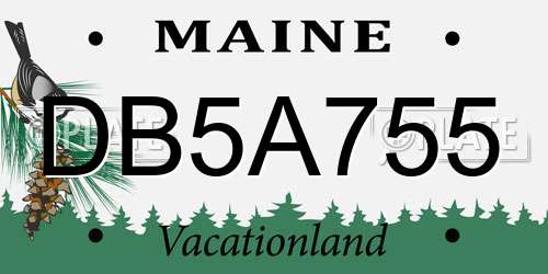 DB5A755 Maine License Plate