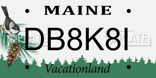 DB8K8I Maine License Plate