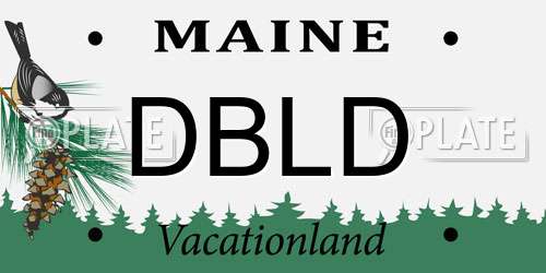 DBLD Maine License Plate