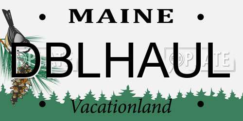 DBLHAUL Maine License Plate
