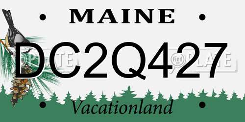 DC2Q427 Maine License Plate