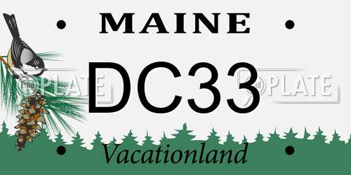 DC33 Maine License Plate