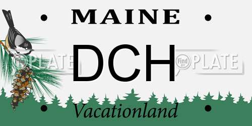 DCH Maine License Plate