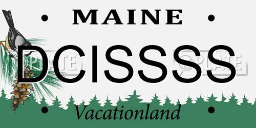 DCISSSS Maine License Plate