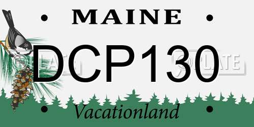 DCP130 Maine License Plate