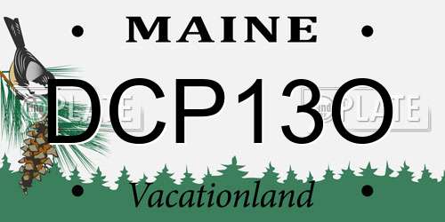 DCP13O Maine License Plate