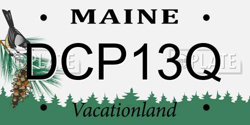 DCP13Q Maine License Plate
