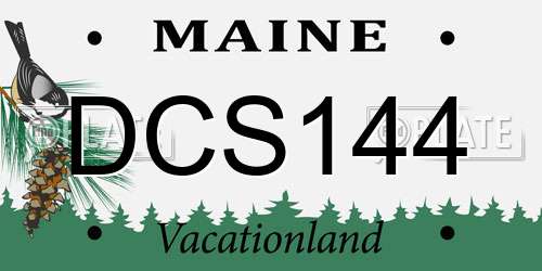 DCS144 Maine License Plate