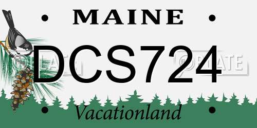 DCS724 Maine License Plate