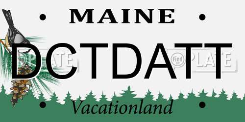 DCTDATT Maine License Plate
