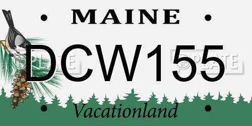 DCW155 Maine License Plate