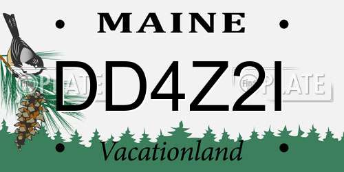 DD4Z2I Maine License Plate