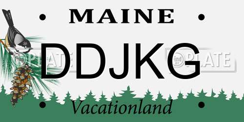 DDJKG Maine License Plate
