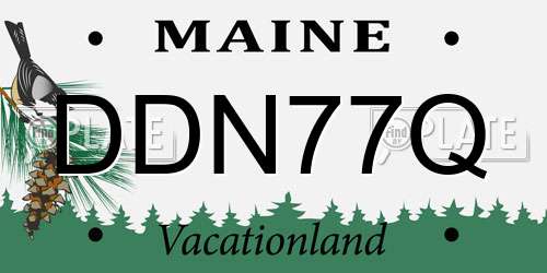 DDN77Q Maine License Plate