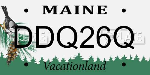DDQ26Q Maine License Plate