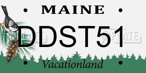 DDST51 Maine License Plate