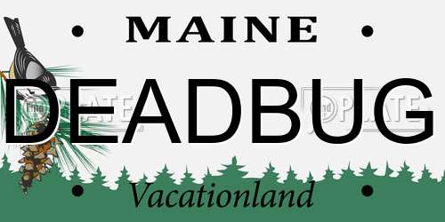 DEADBUG Maine License Plate
