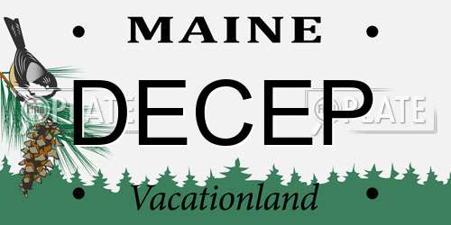 DECEP Maine License Plate