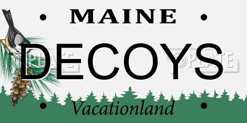 DECOYS Maine License Plate