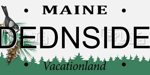 DEDNSIDE Maine License Plate