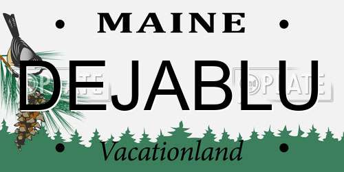 DEJABLU Maine License Plate