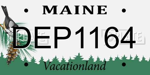 DEP1164 Maine License Plate