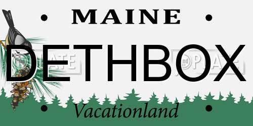 DETHBOX Maine License Plate