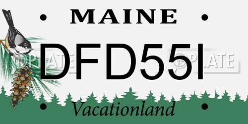 DFD55I Maine License Plate