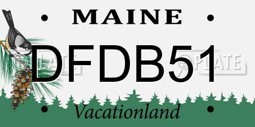 DFDB51 Maine License Plate