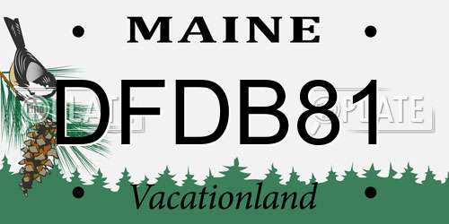 DFDB81 Maine License Plate