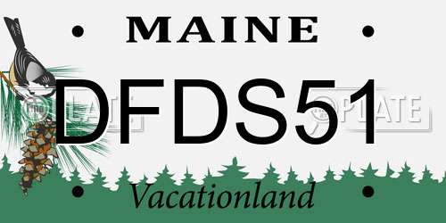 DFDS51 Maine License Plate