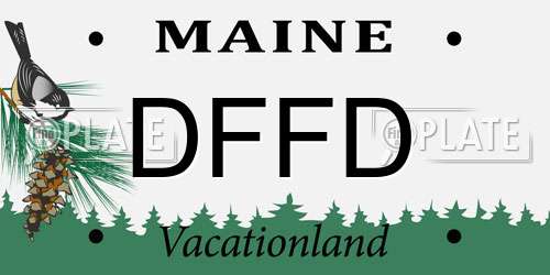 DFFD Maine License Plate