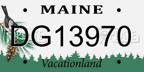 DG13970 Maine License Plate