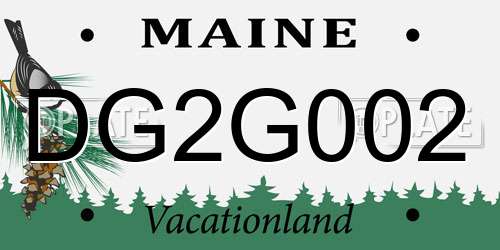 DG2G002 Maine License Plate