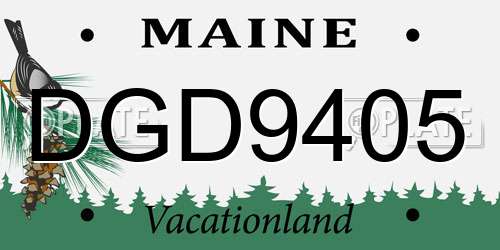 DGD9405 Maine License Plate