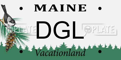 DGL Maine License Plate