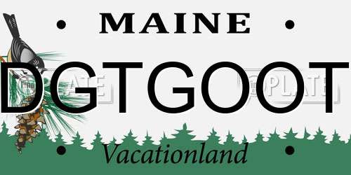 DGTGOOT Maine License Plate