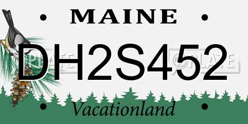DH2S452 Maine License Plate