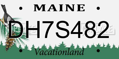 DH7S482 Maine License Plate