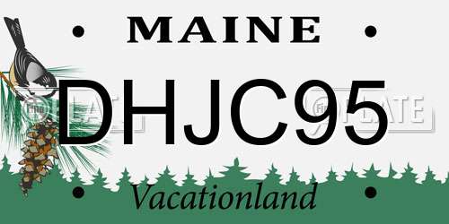 DHJC95 Maine License Plate