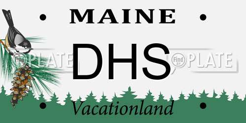 DHS Maine License Plate
