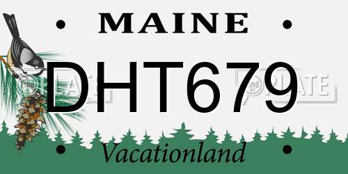DHT679 Maine License Plate