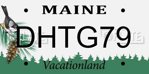 DHTG79 Maine License Plate