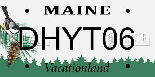DHYT06 Maine License Plate